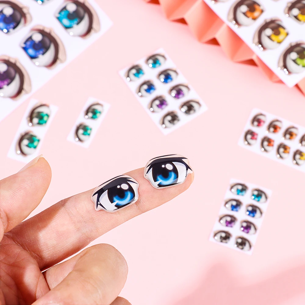 Ojos de cristal para muñecas – Pegatinas adhesivas estilo anime - imagen 3