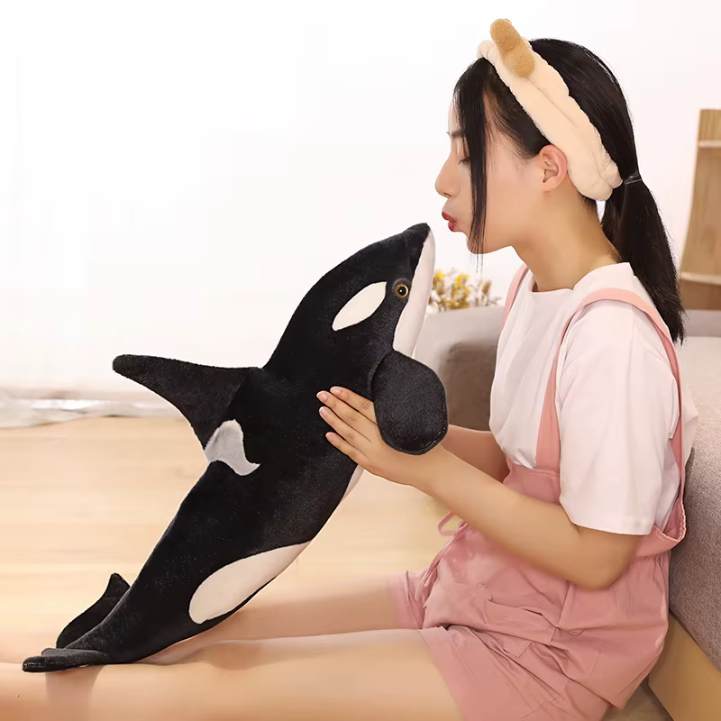Peluche orca negro para regalo infantil