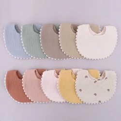 Baberos de algodón para bebé - Paños absorbentes con borlas suaves