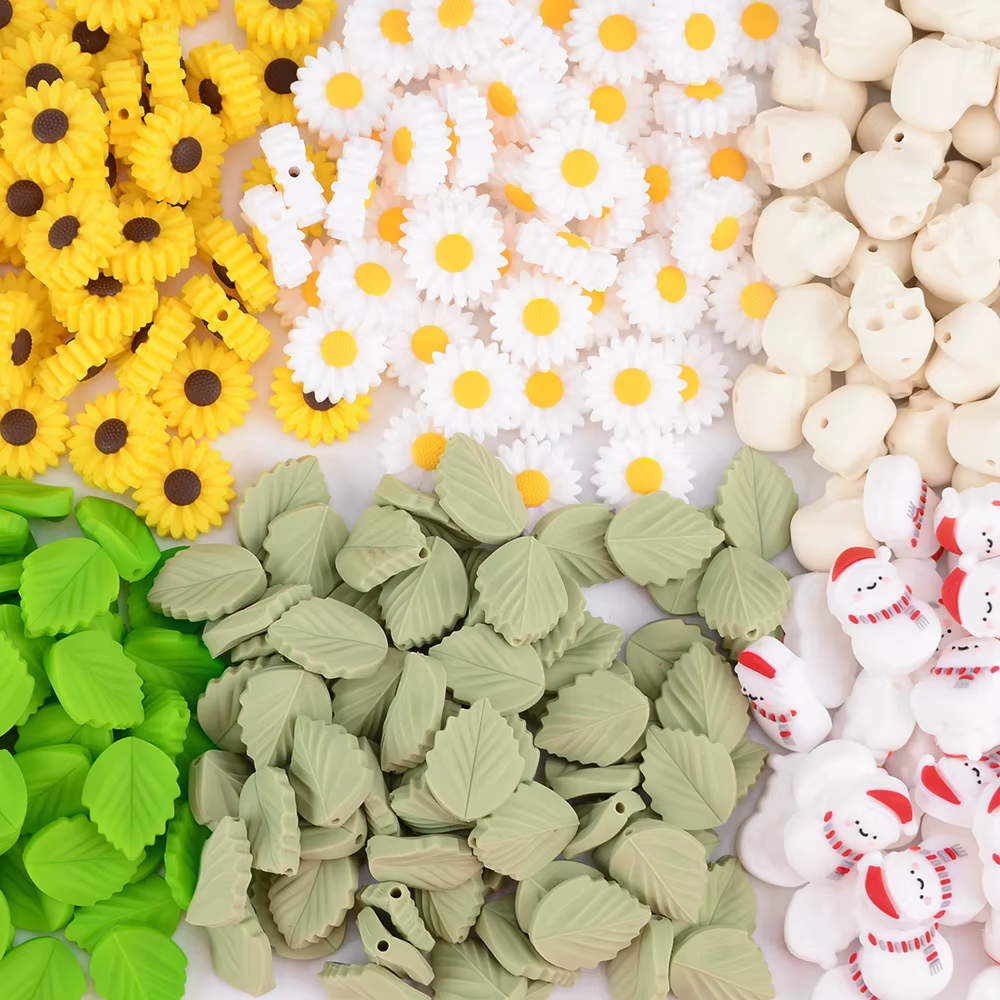 Set de 10 cuentas de silicona seguras para bebés
