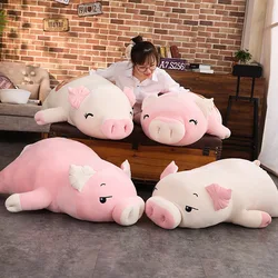 Peluche de cerdito rosa en algodón suave, almohada para bebé