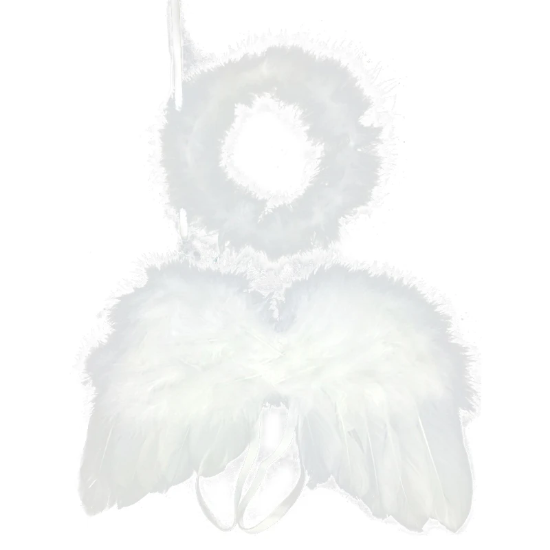 Diadema alas de ángel suave para bebé recién nacido - imagen 4