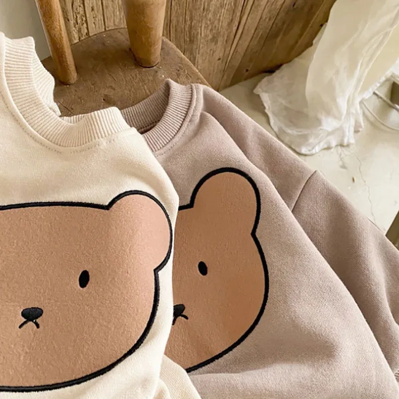 Milancel sudadera con capucha para bebé niña – Estampado oso - imagen 2