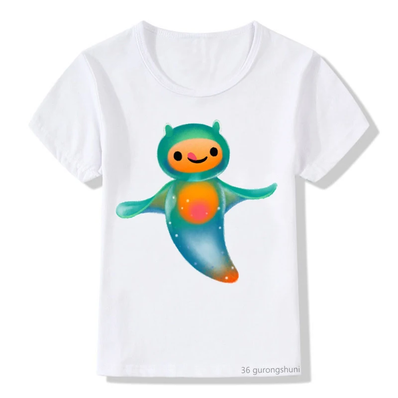Camiseta verano unisex con estampado de dibujos animados