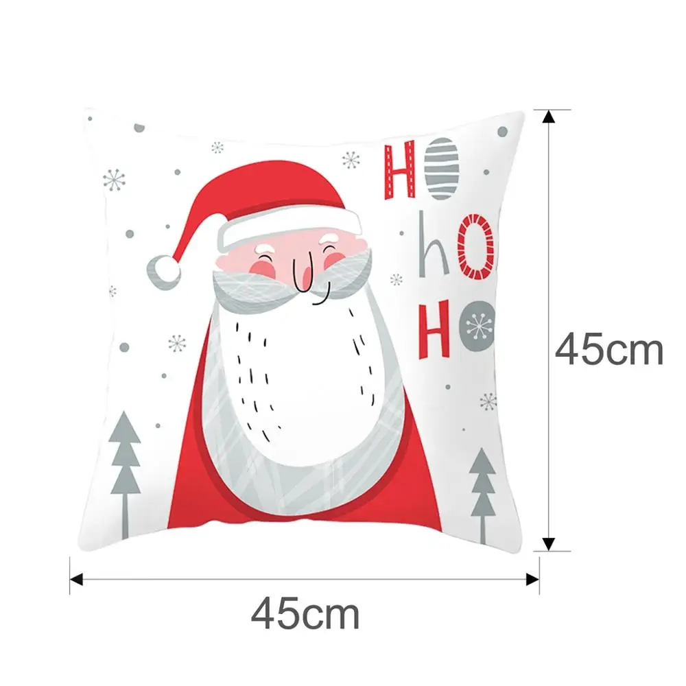 Funda de almohada navideña para niños con renos y Papá Noel - imagen 4