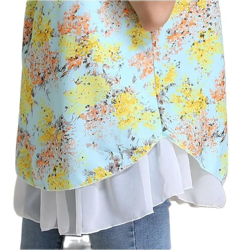 Camiseta sin mangas de lactancia en chifón para verano - imagen 3