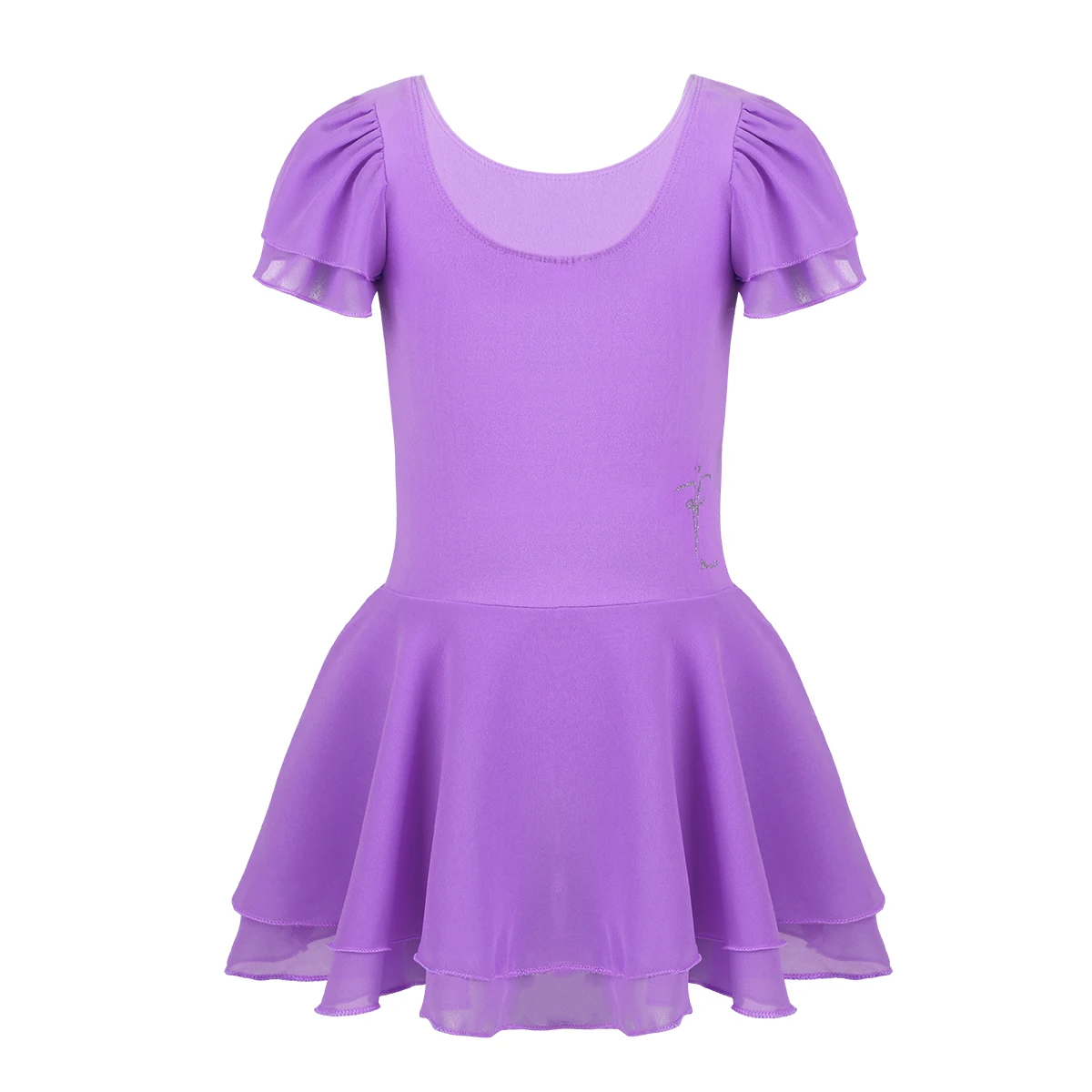 Vestido de ballet para niñas con tutú y leotardo de manga corta - imagen 5