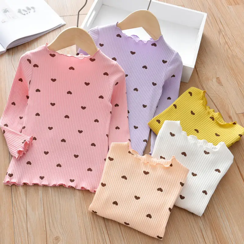Camiseta de algodón con corazón para niña - imagen 4
