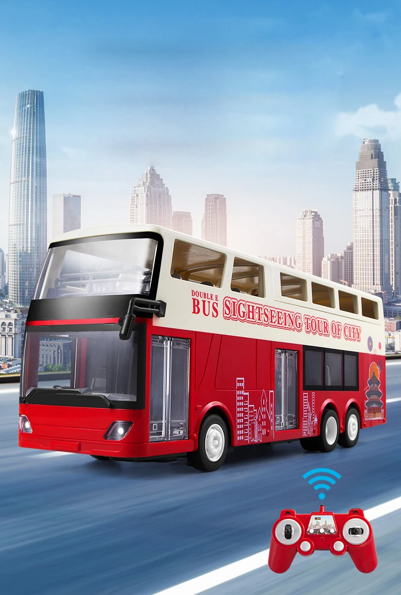 Autobús turístico RC Double E E640 con luces y decoración