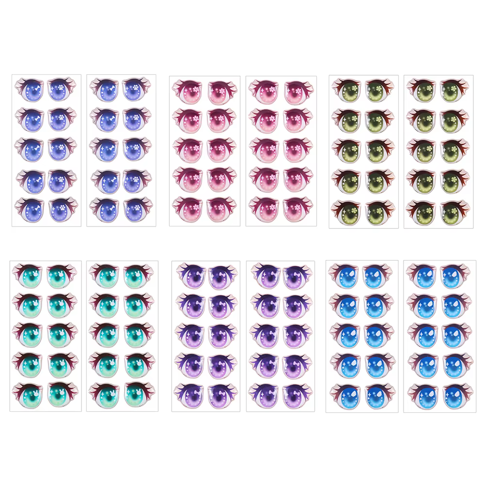 Pegatinas de ojos para muñecas – Estampados florales