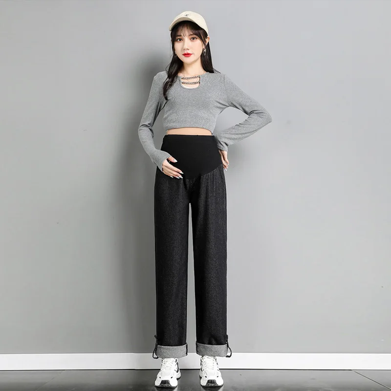 Pantalones de maternidad de cintura alta de punto suave - imagen 3