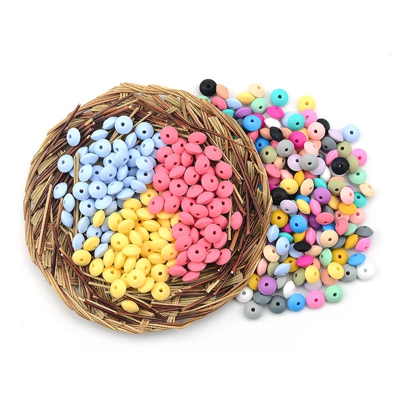 Cuentas silicona para collar dentición sin BPA kit DIY