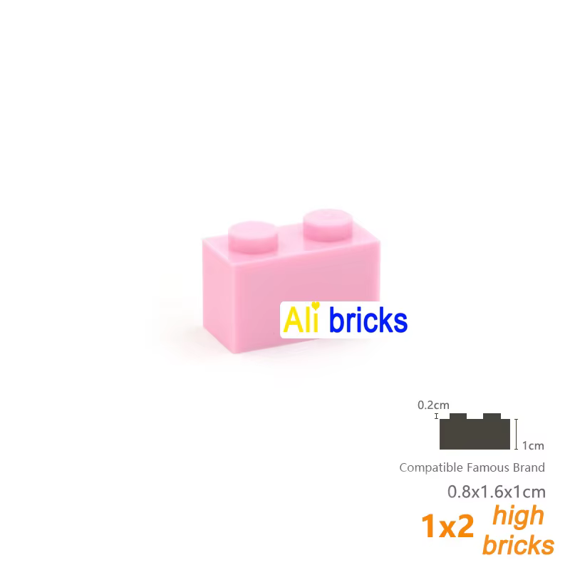 Bloques educativos 1x2 para niños - creativos, compatibles LEGO