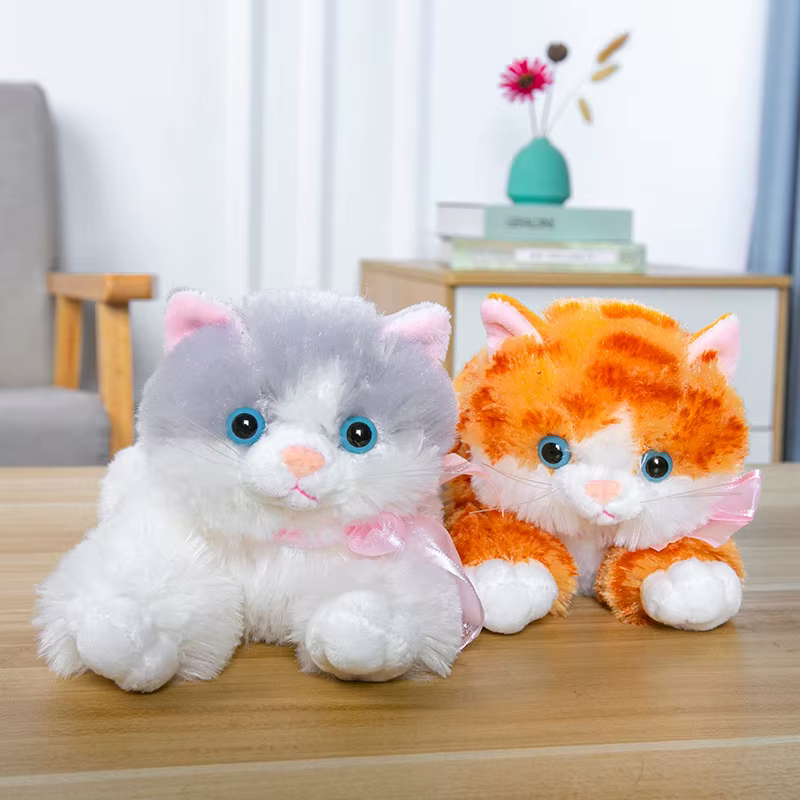 Muñeco de gato de simulación apto para juego y regalo
