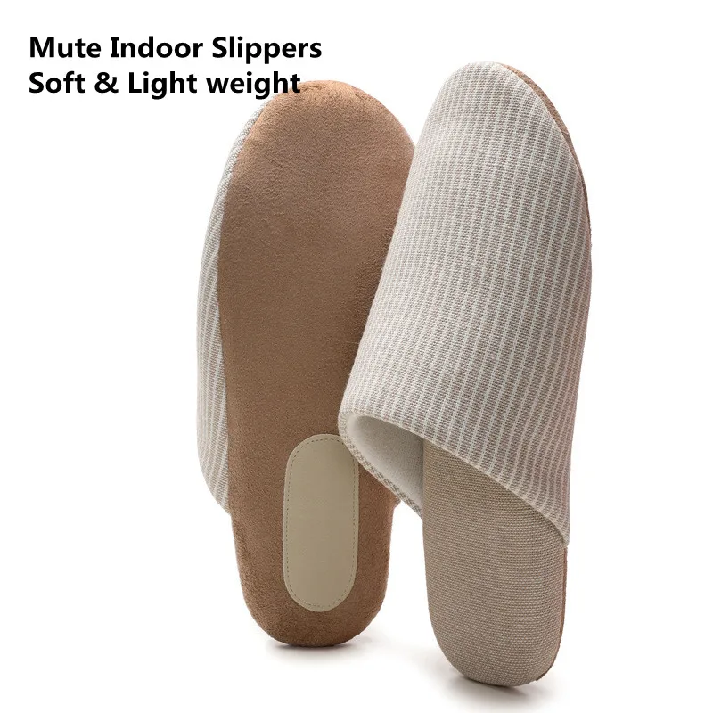 Zapatillas de casa silenciosas algodón estilo japonés - imagen 2