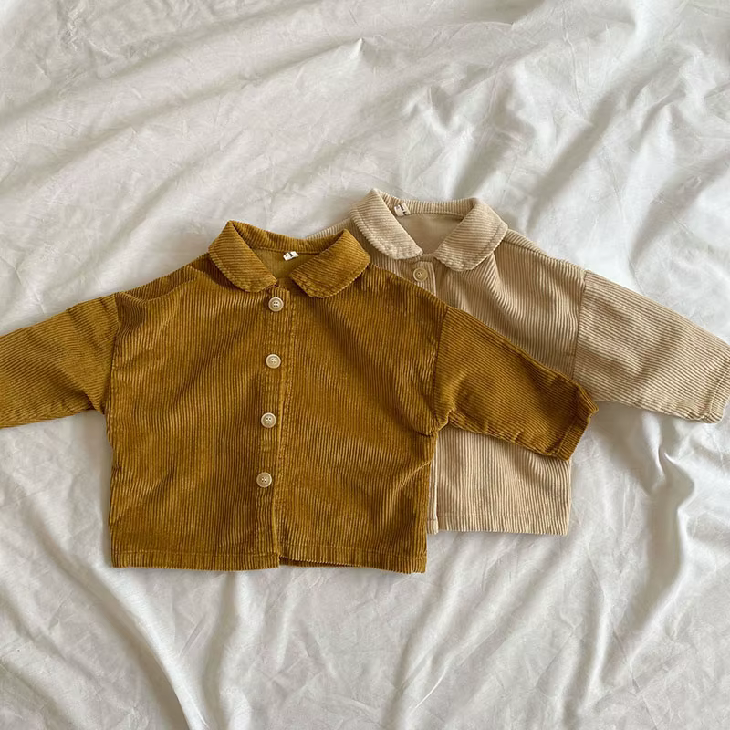 Abrigo de pana acolchado para niña - Estilo clásico invernal y cálido - imagen 5