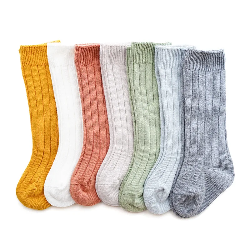 Calcetines algodón bebé hasta rodilla punto liso otoño-invierno - imagen 2