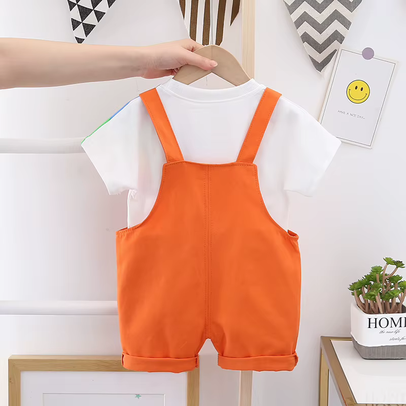 Conjunto verano bebé informal camiseta y chándal niña - imagen 4