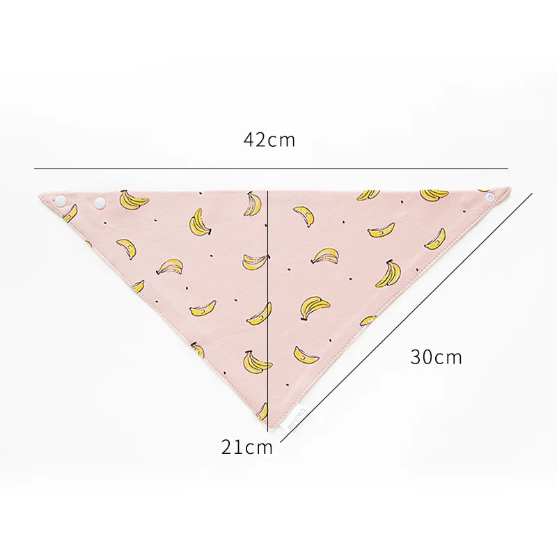 Baberos de algodón tipo bandana para bebé con dibujos