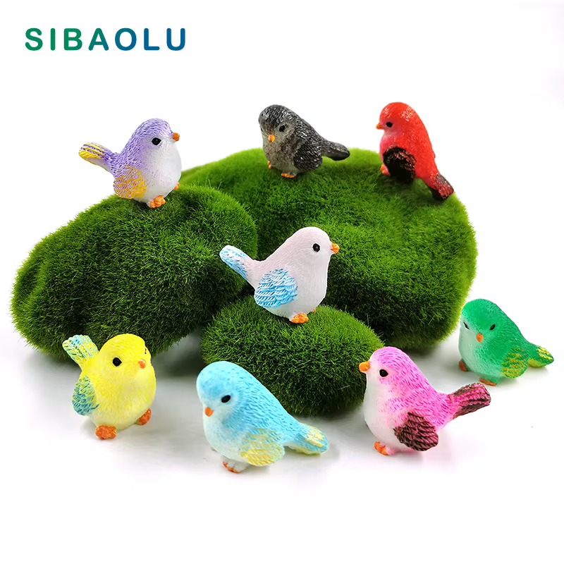 Figura animal de resina para jardín de hadas en miniatura - imagen 5