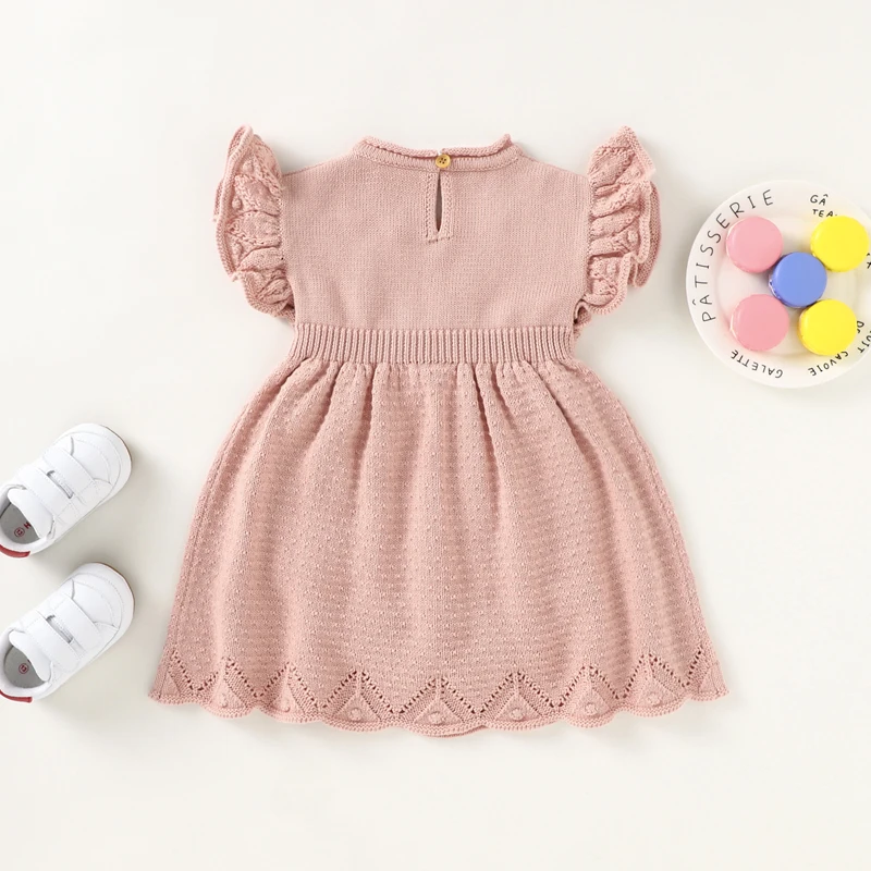 Vestido de algodón en punto para recién nacida - imagen 4