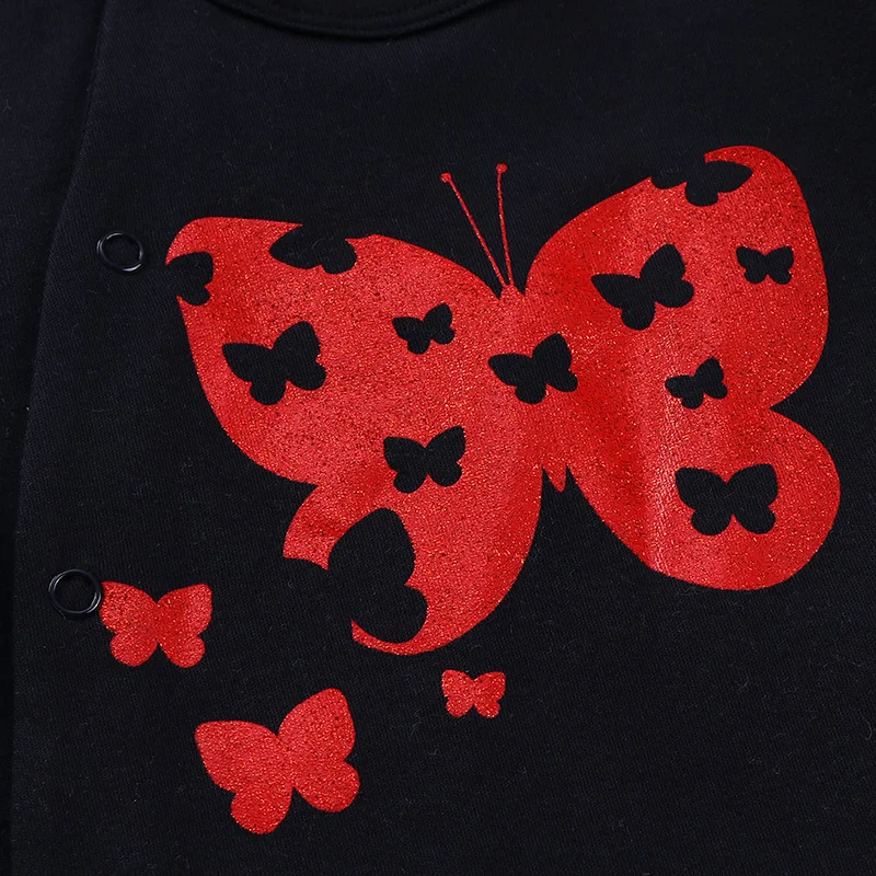 Body para bebé de manga larga en negro con estampado musical dorado - imagen 5