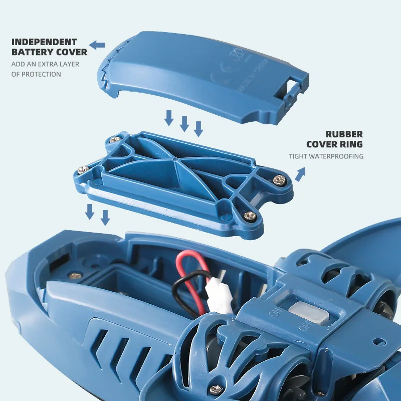 Tiburón RC acuático con luces – Juguete control remoto 2.4G para niños - imagen 5