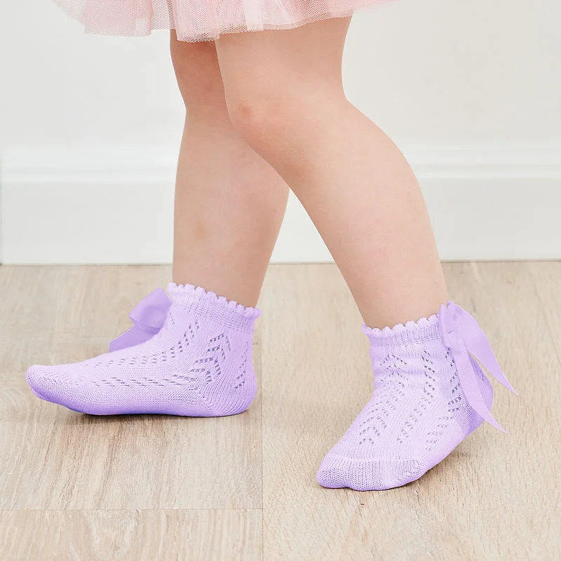 Lawadka calcetines de malla de verano para recién nacidas con lazo - imagen 5