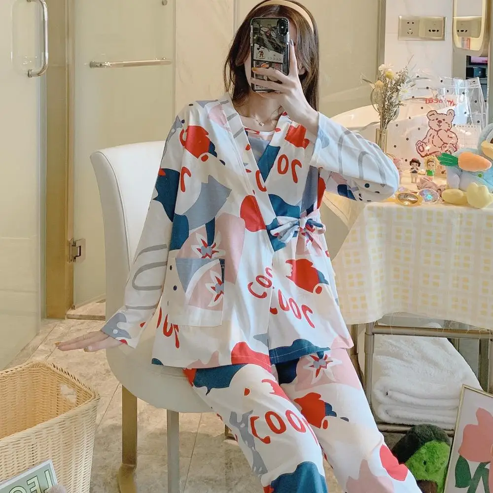 Pijama de lactancia maternidad estampado enfermería - imagen 3