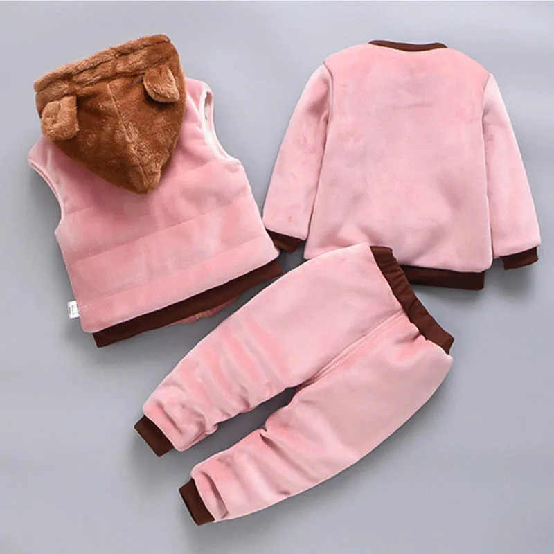 Tricken – Conjunto de abrigo con capucha de lana para bebé y niño - imagen 4