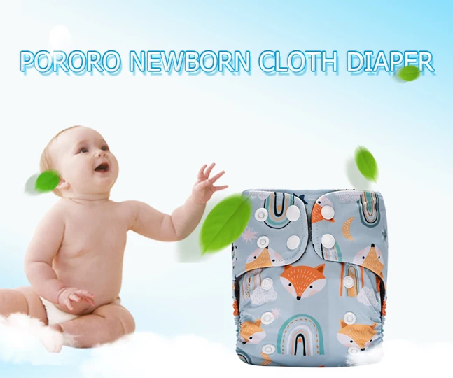 Pañales Pororo Wewborn reutilizables para recién nacidos