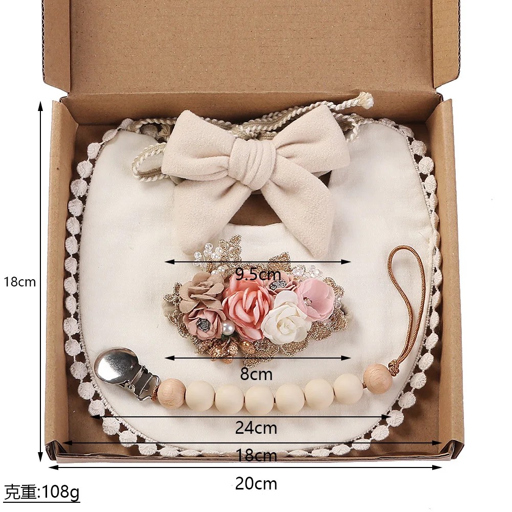 Diadema elástica de nailon con detalles de flores