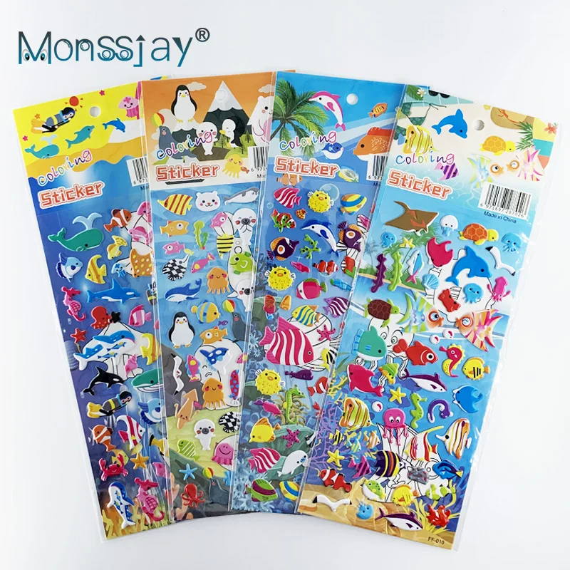 Pegatinas marinas 3D para niños – Pack creativo para álbum y manualidades - imagen 4