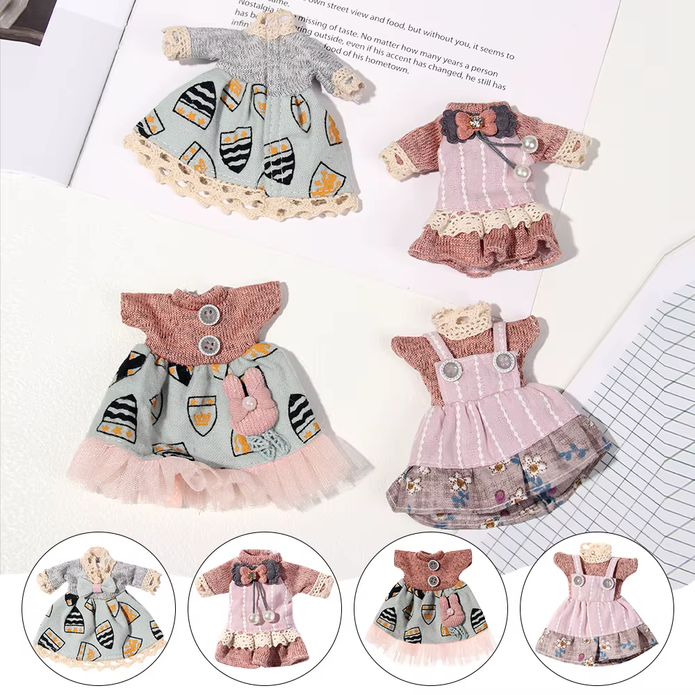 Vestido y falda de encaje para muñecas - imagen 4