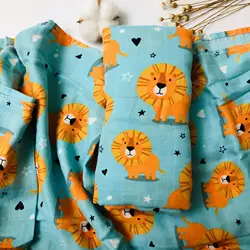 Manta muselina algodón orgánico suave reversible para bebé