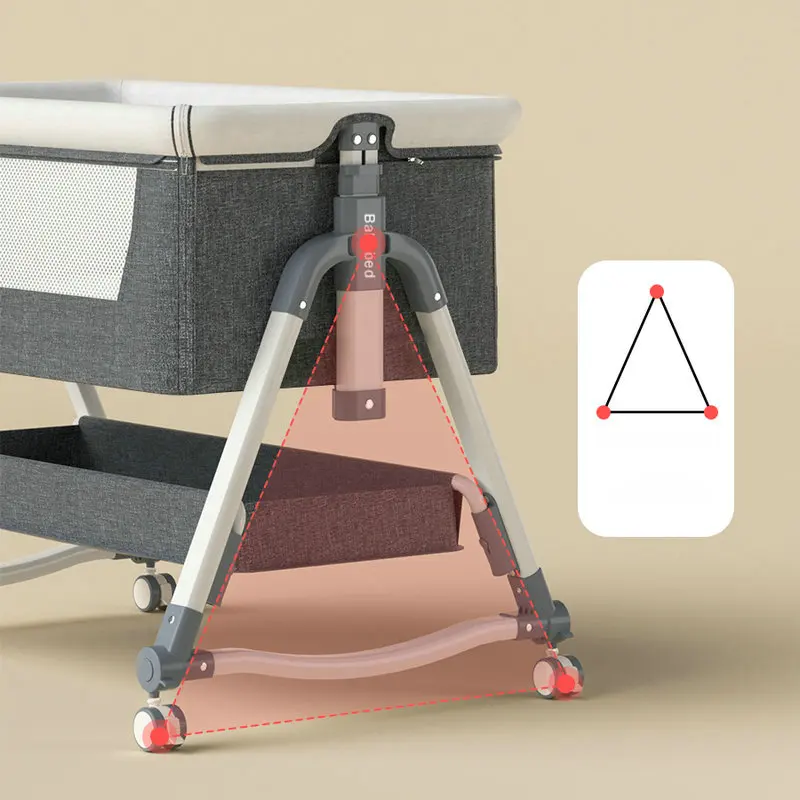 Cuna multifuncional portátil para bebé recién nacido con ruedas - imagen 2