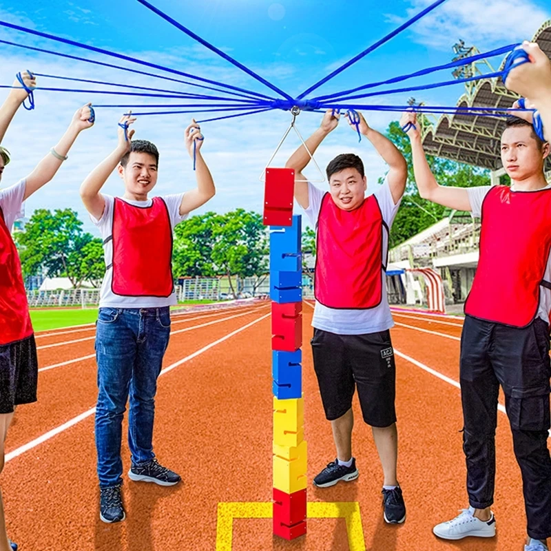 Juego de trabajo en equipo al aire libre para niños – Torre - imagen 4