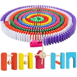Dominó de madera natural – Juguete educativo Montessori para niños