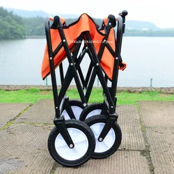 Carrito plegable utilitario para exterior con mango extensible
