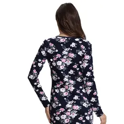 Vestido de lactancia otoño manga larga algodón elástico estampado