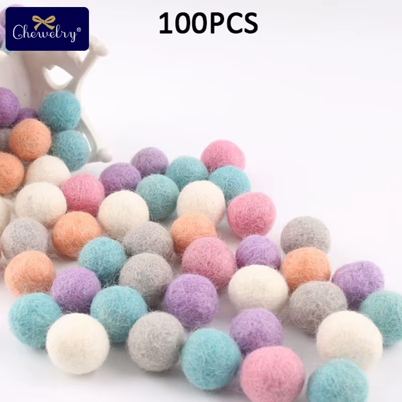 Bolas de fieltro de lana 20mm – Pompón y manualidades para niños - imagen 4