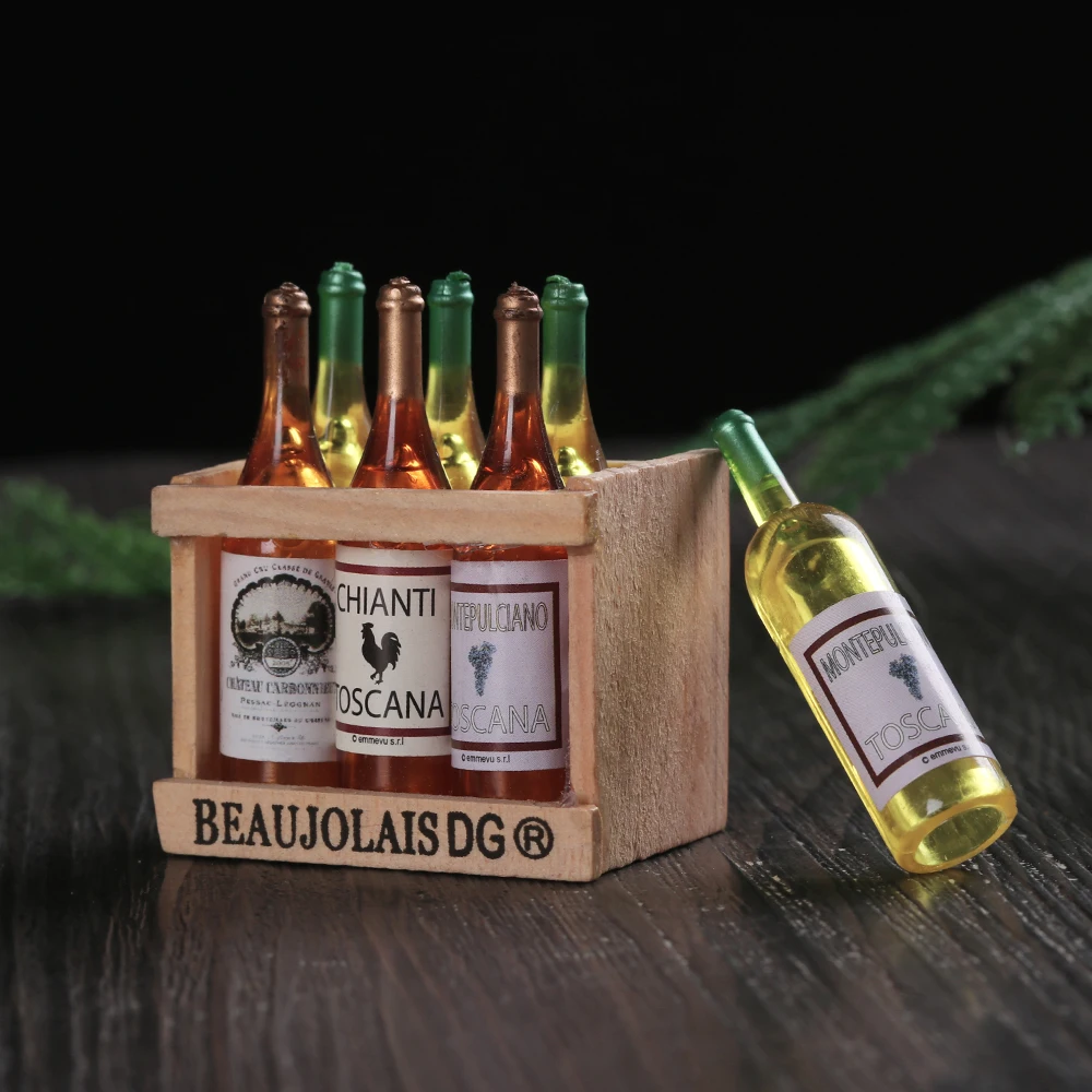 Mini botellas de vino para casa de muñecas - Accesorios de cocina - imagen 2