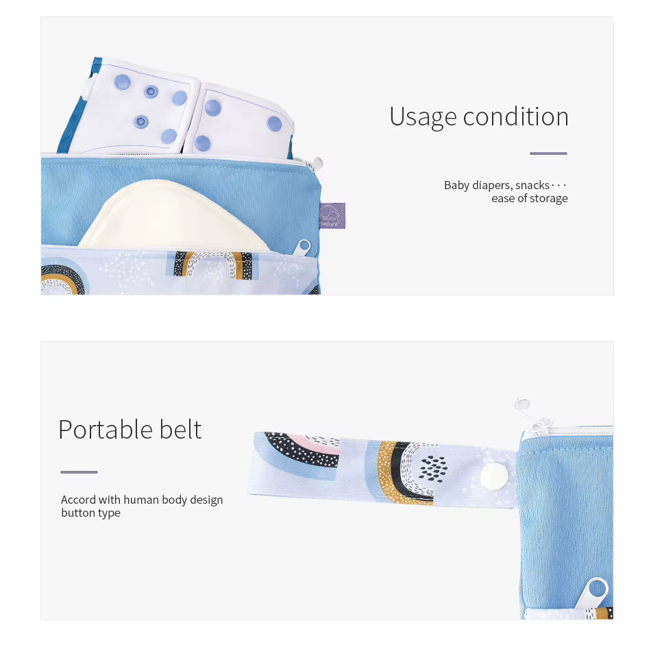 Bolsa húmeda impermeable Elinfant – Gran capacidad para pañales - imagen 3