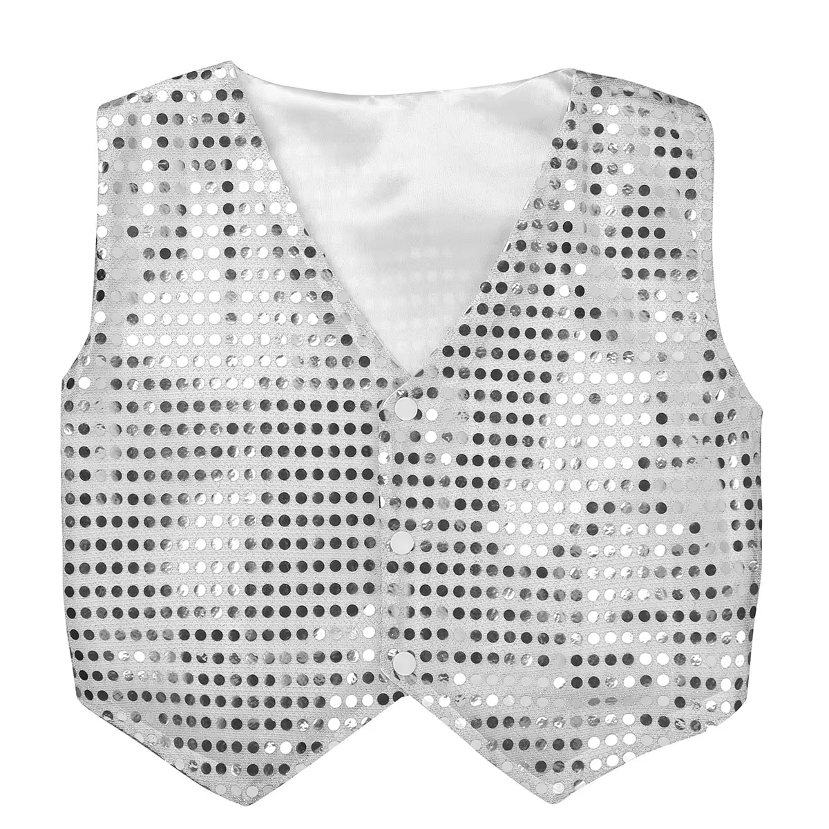Chaleco de baile Jazz Hip Hop con lentejuelas para niños y niñas - imagen 2