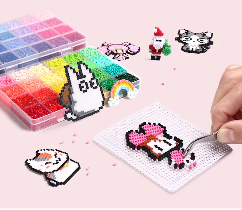 Cuentas fusibles de colores variados