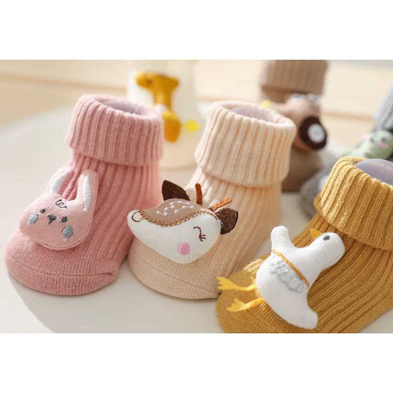 Calcetines antideslizantes de algodón para bebé unisex con dibujos - imagen 5