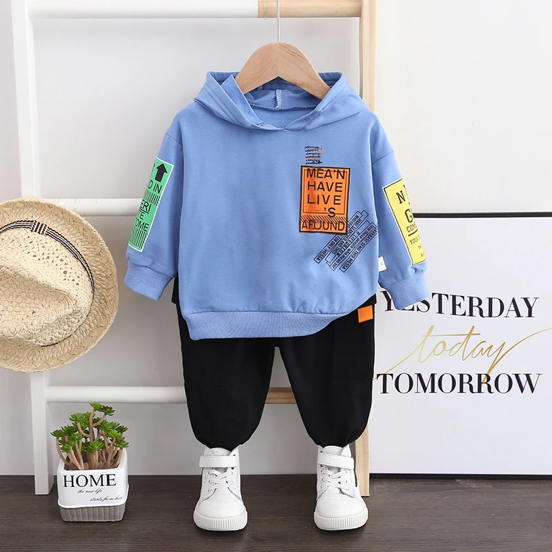Conjunto bebé de algodón: sudadera con capucha y pantalón - imagen 3
