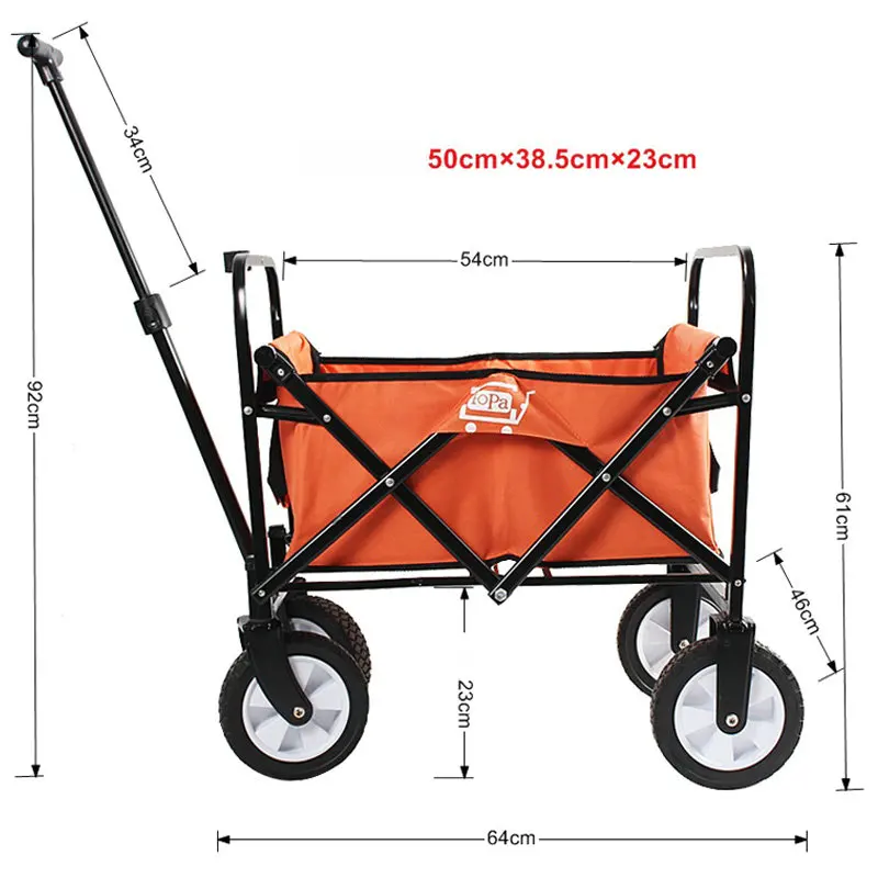 Carrito plegable utilitario para exterior con mango extensible - imagen 4