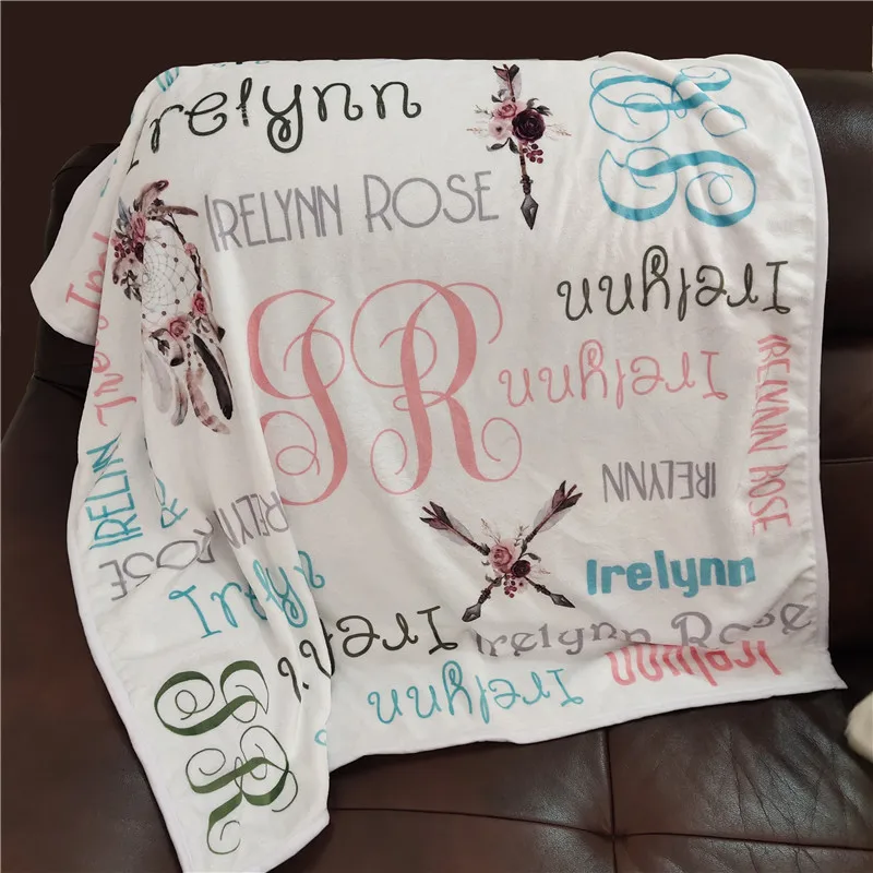 Manta franela con nombre personalizado para bebé – Suave y envolvente - imagen 5