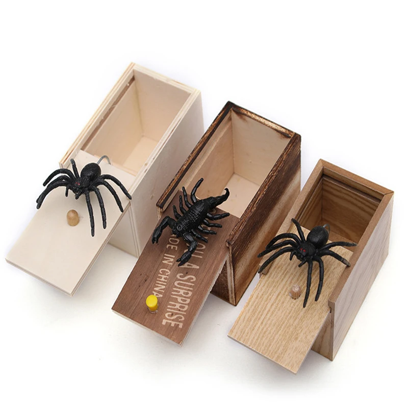 Juguete de madera caja sorpresa Halloween